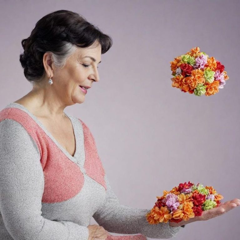 Senior Aktiv Fit beim Einzeltraining Ältere Frau in einem grauen Pullover beim Gedächnistraining, lächelnd.